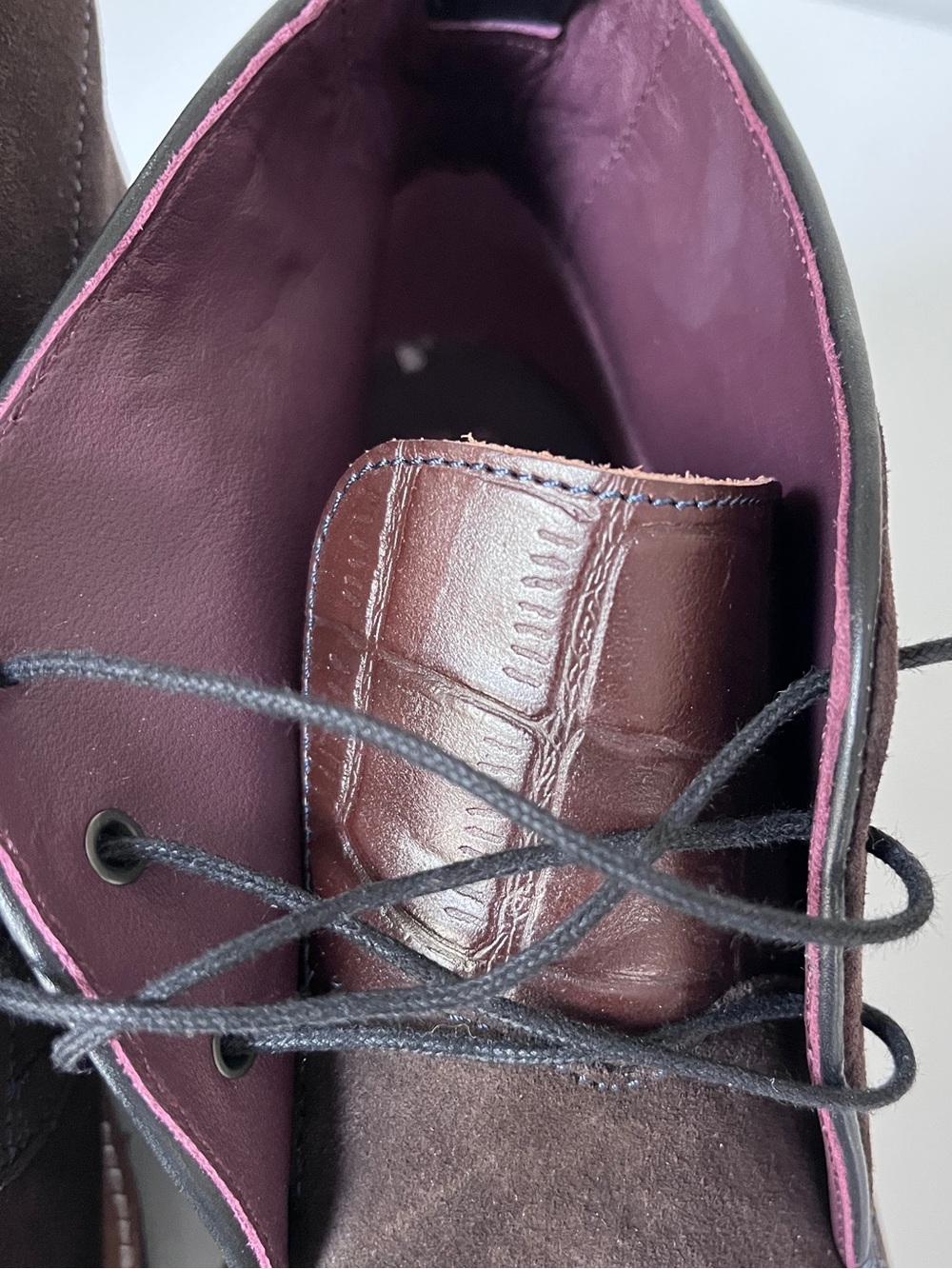 Ted Baker London Brown Suede Chukka Boots Lug Sole NWOT US 10 - Picture 6 of 8
